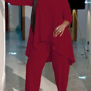 Long Sleeved Two Piece Loose Fit Outfit - Image 12