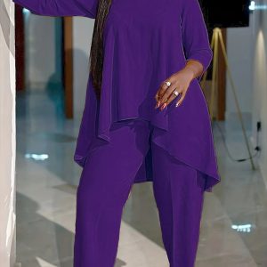 Long Sleeved Two Piece Loose Fit Outfit - Image 11