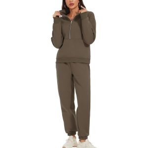 Zipper Top And Jogger Set - Image 1
