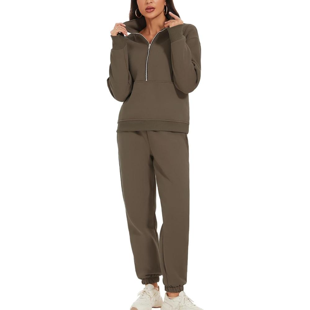 Zipper Top And Jogger Set - Image 1
