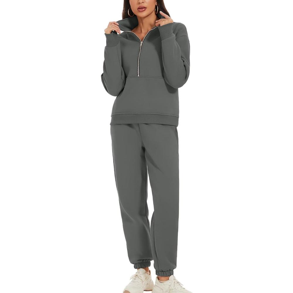 Zipper Top And Jogger Set - Image 6