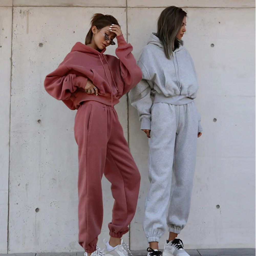 Two Piece Hooded Tracksuit Set - Image 1