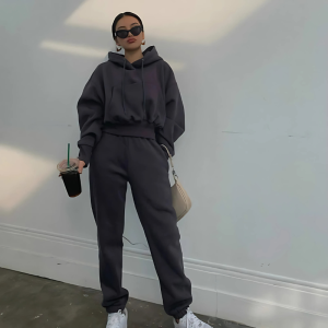 Two Piece Hooded Tracksuit Set - Image 3