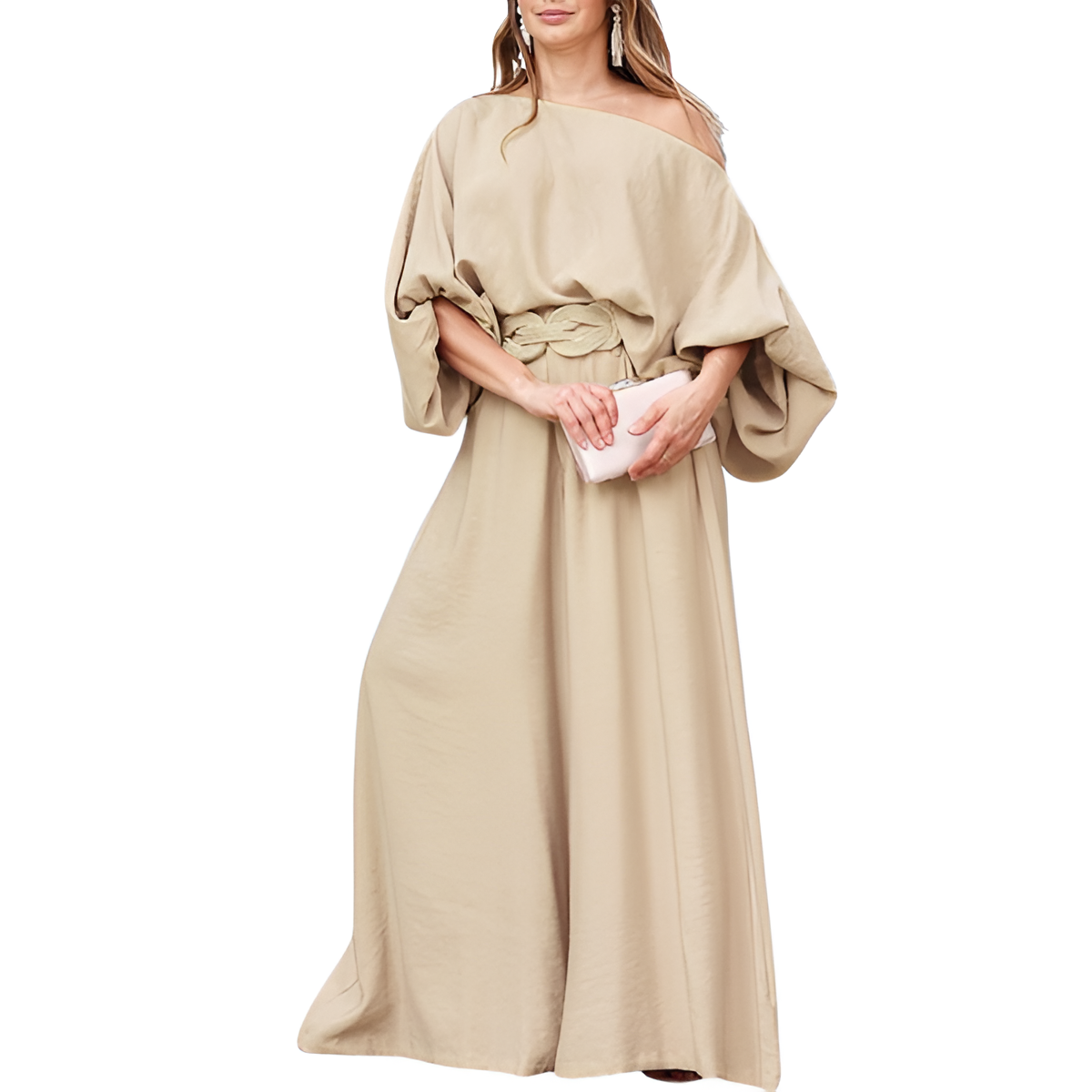 Two Piece Set With Flowy Pants And Lantern Sleeve Top For Women - Image 31