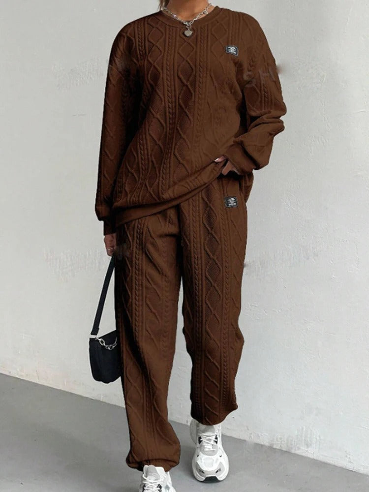 2 Piece Casual Sweatshirt And Comfy Pant Set - Image 5