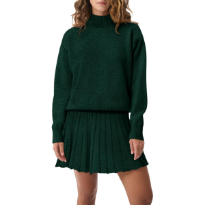 Two Piece Knit Sweater With Mini Skirt Set For Women - Image 25
