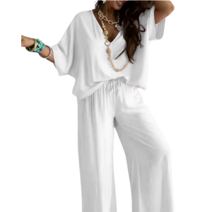Women Solid Color Casual Suit - Image 2