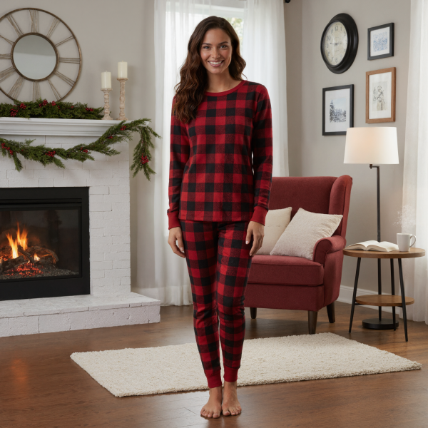 Women Micro Waffle Thermal Set