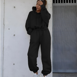 Two Piece Hooded Tracksuit Set - Image 4