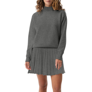 Two Piece Knit Sweater With Mini Skirt Set For Women - Image 48