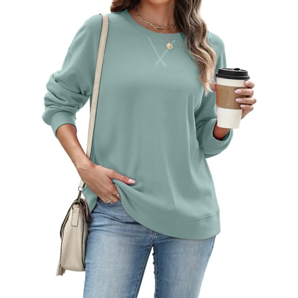Pullover Sweatshirt And Long Sleeve Top For Women