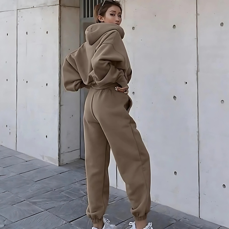 Two Piece Hooded Tracksuit Set - Image 5