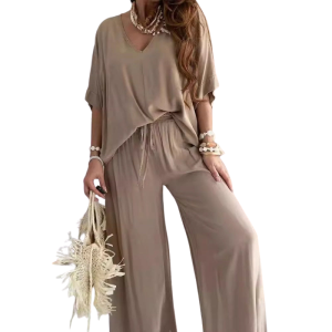 Women Solid Color Casual Suit - Image 3