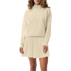Two Piece Knit Sweater With Mini Skirt Set For Women - Image 38