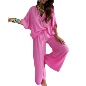 Women Solid Color Casual Suit - Image 4