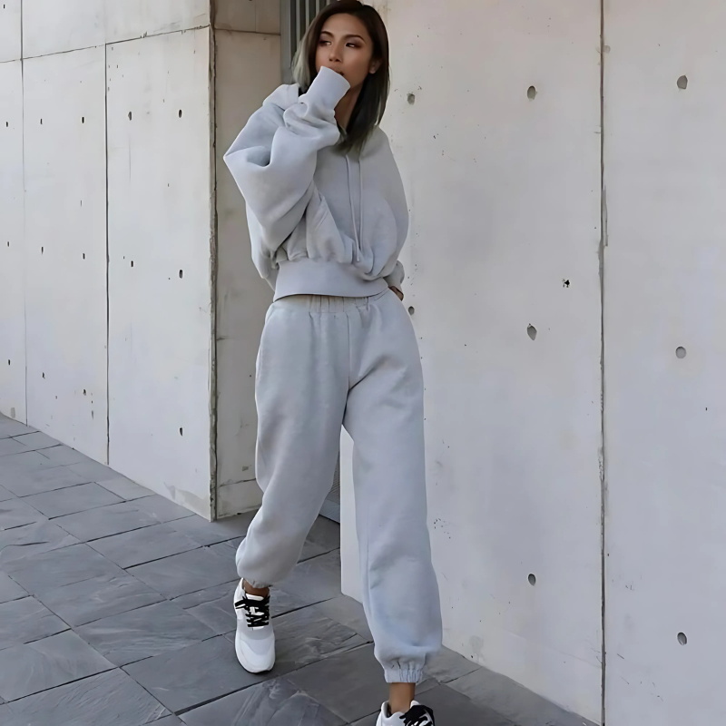 Two Piece Hooded Tracksuit Set - Image 6