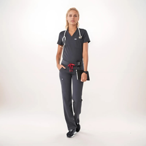 Professional Scrub Set For Women With One Pocket Top And Cargo Pants - Image 11