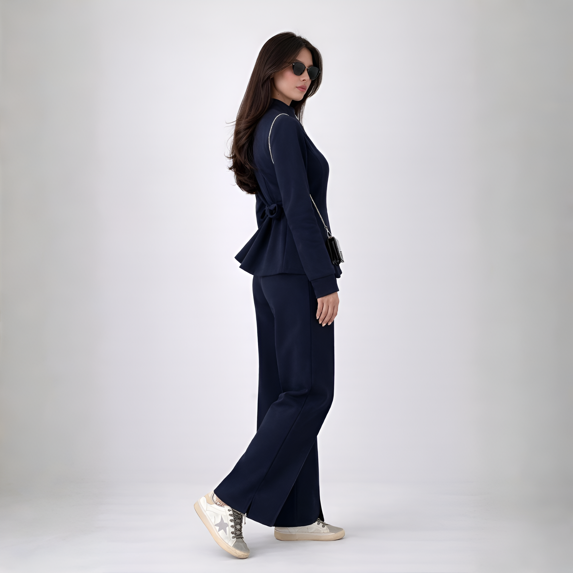 Two Piece Suit Set With Zip Up Jacket For Women - Image 2