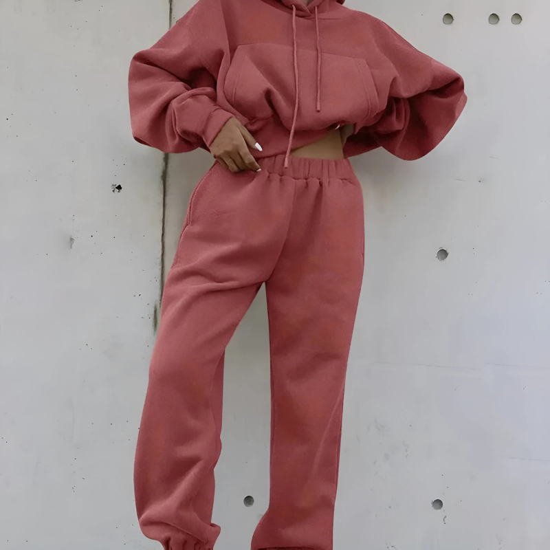 Two Piece Hooded Tracksuit Set - Image 7