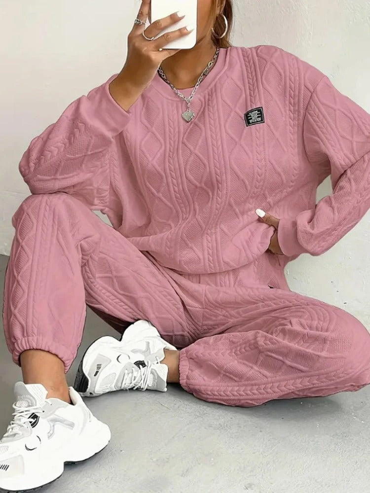 2 Piece Casual Sweatshirt And Comfy Pant Set - Image 7