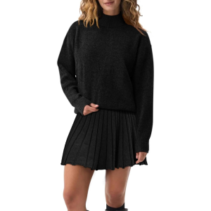 Two Piece Knit Sweater With Mini Skirt Set For Women - Image 54
