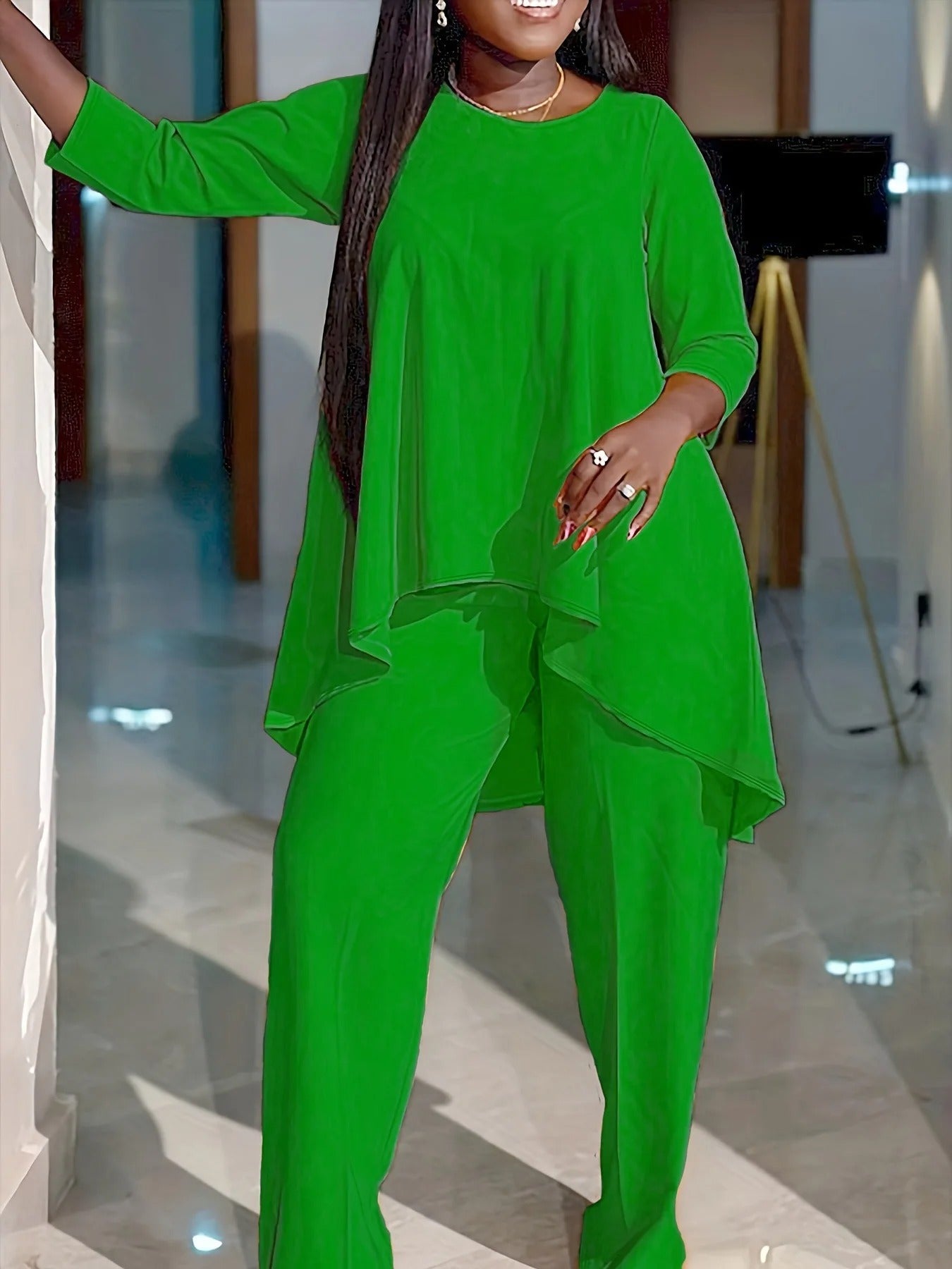 Long Sleeved Two Piece Loose Fit Outfit - Image 10