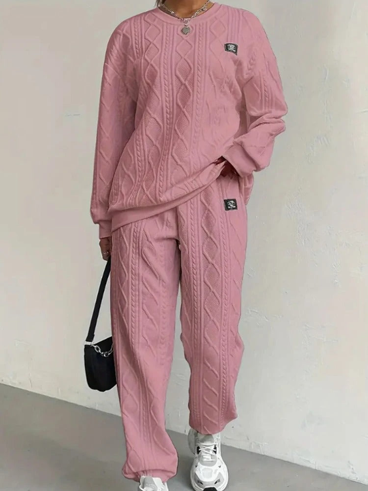 2 Piece Casual Sweatshirt And Comfy Pant Set - Image 6