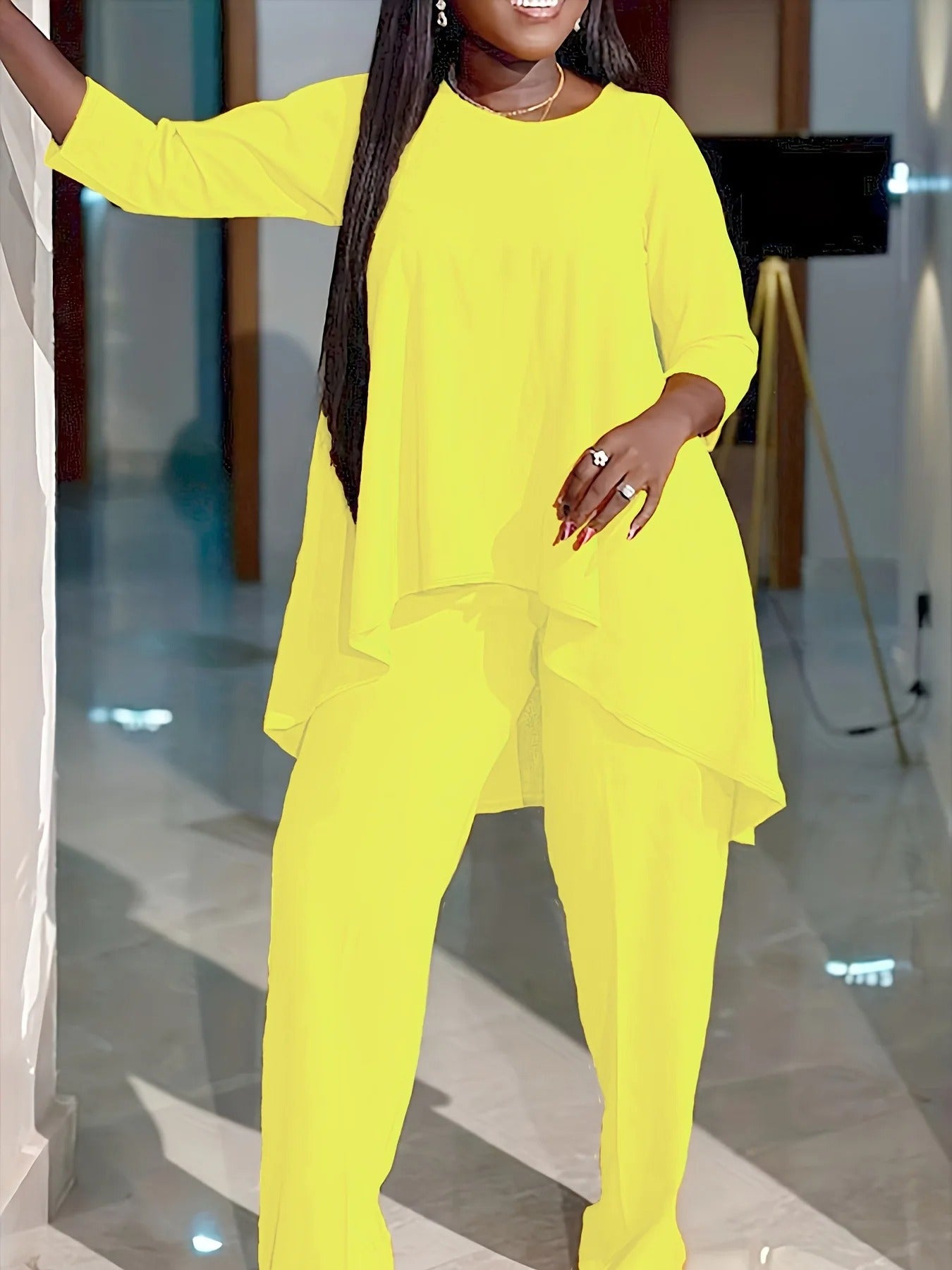 Long Sleeved Two Piece Loose Fit Outfit - Image 9