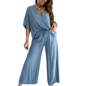 Women Solid Color Casual Suit - Image 6