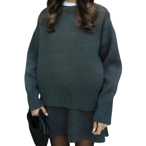 Cozy Knit Sweater And Skirt Two Piece Set - Image 5