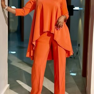 Long Sleeved Two Piece Loose Fit Outfit - Image 8