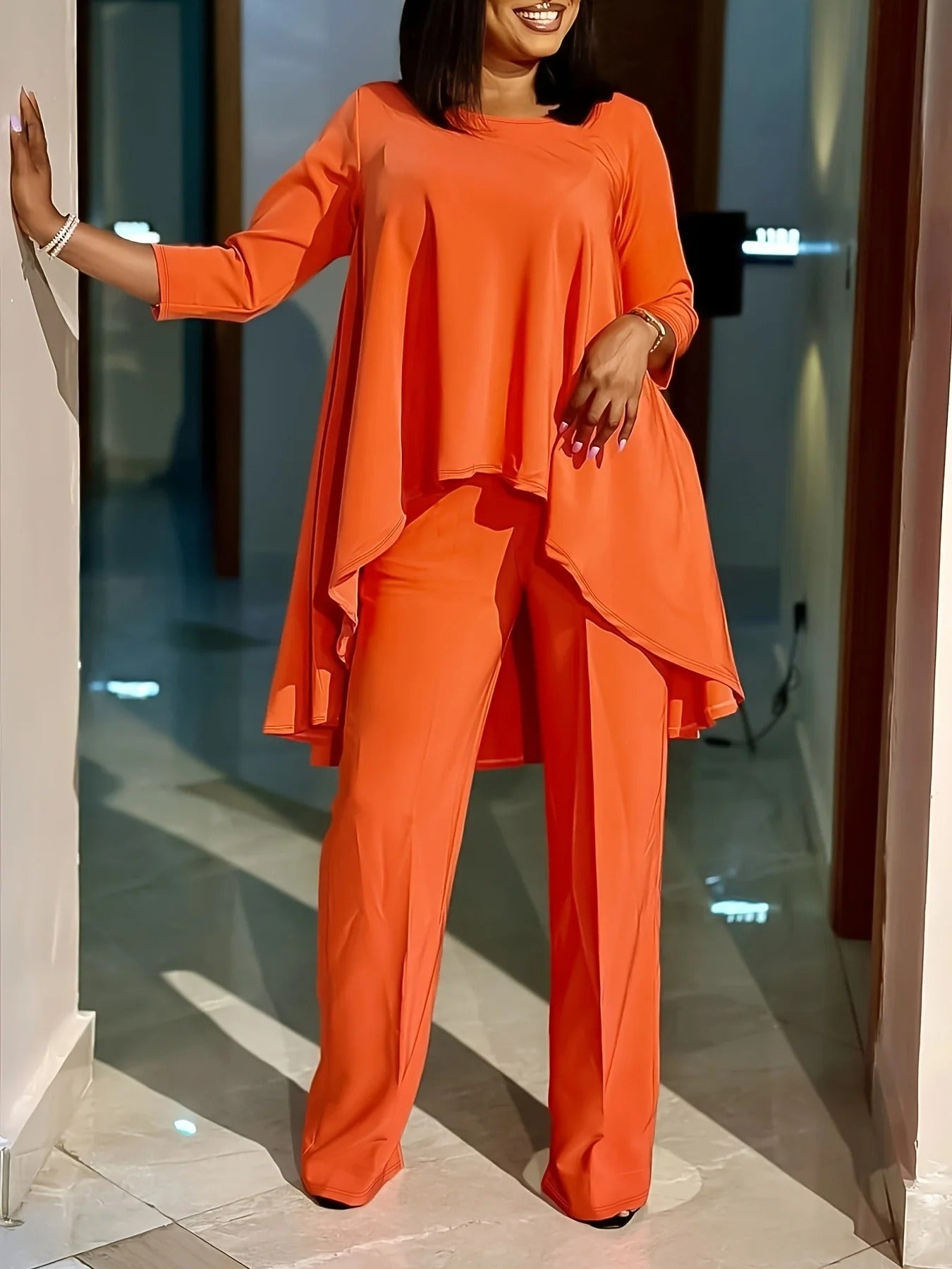 Long Sleeved Two Piece Loose Fit Outfit - Image 8