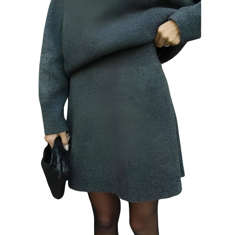 Cozy Knit Sweater And Skirt Two Piece Set - Image 6