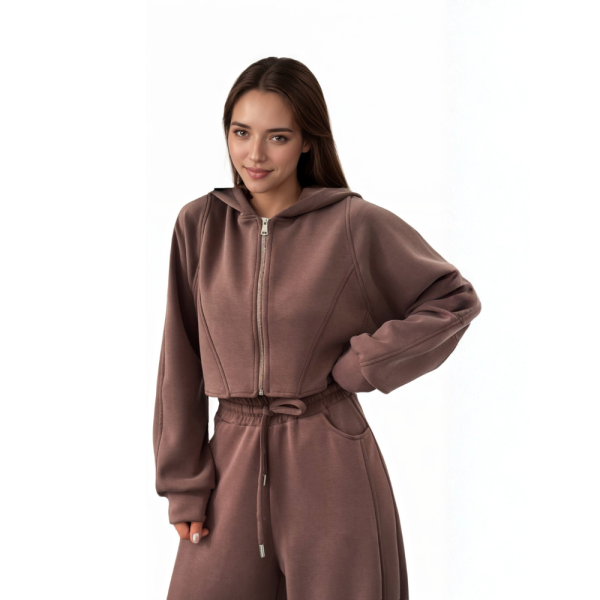 Minimal Zip Hoodie Matching Pant Set