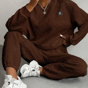2 Piece Casual Sweatshirt And Comfy Pant Set - Image 9