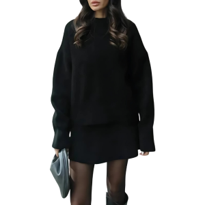 Cozy Knit Sweater And Skirt Two Piece Set - Image 8