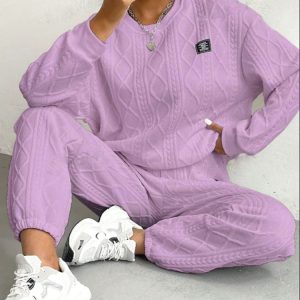 2 Piece Casual Sweatshirt And Comfy Pant Set - Image 11