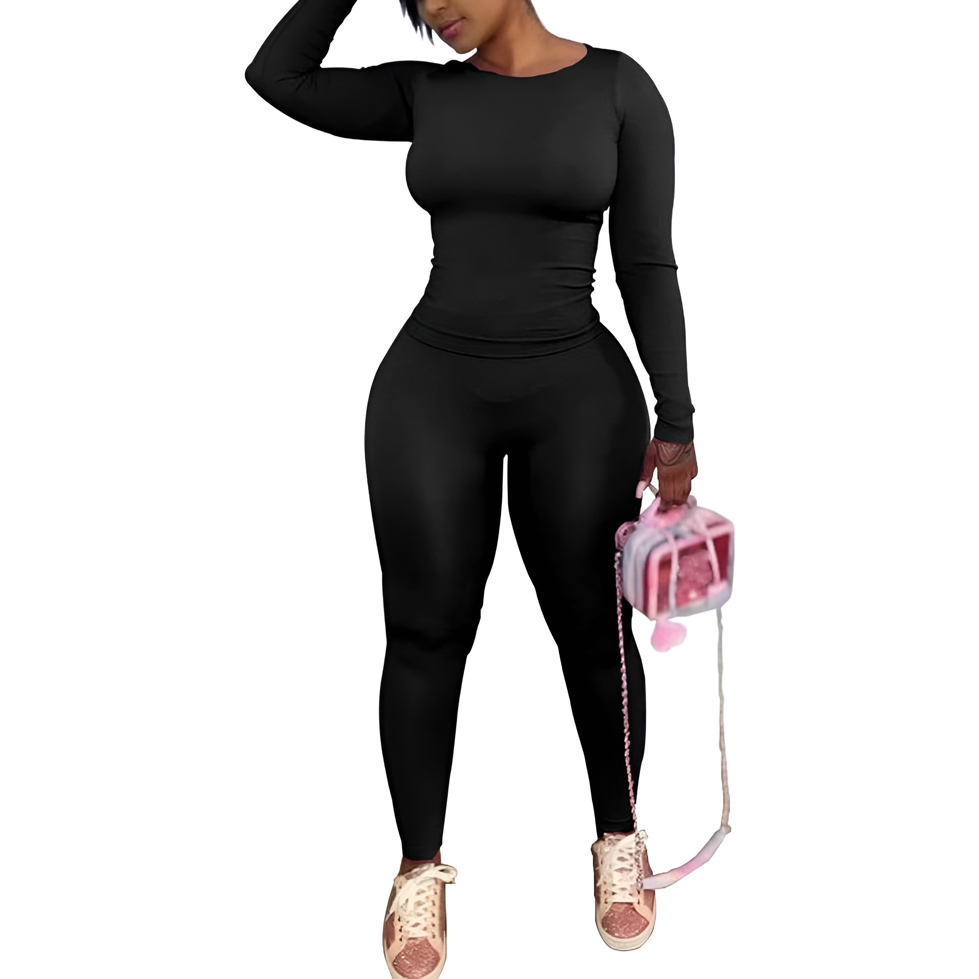 Two Piece Track Suits For Women With Long Sleeve Workout Top And Pants - Image 2