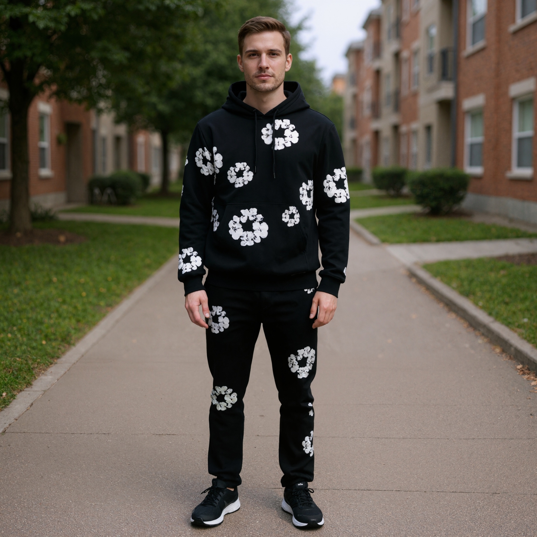 Casual Matching Hoodie and Sweatpants Outfit - Image 8