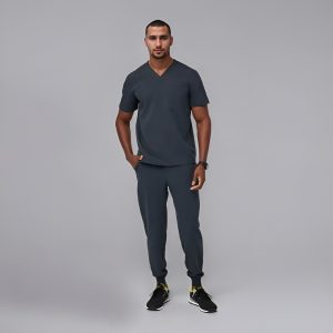 Comfortable Scrub Set For Men With Three Pocket Top And Jogger Pants - Image 4