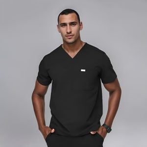 Comfortable Scrub Set For Men With Three Pocket Top And Jogger Pants - Image 2