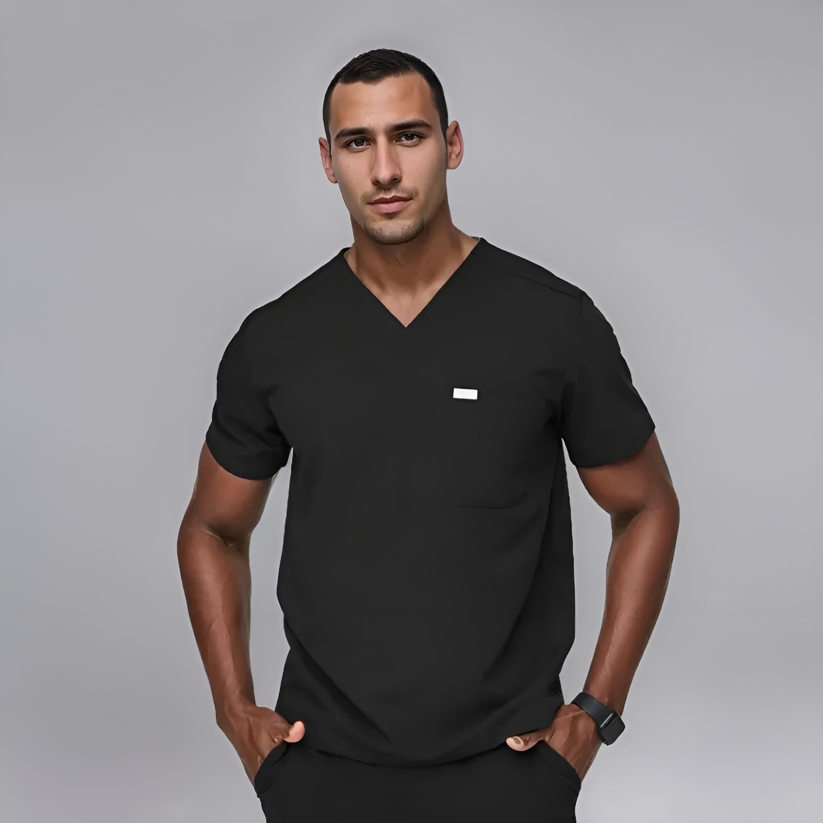 Comfortable Scrub Set For Men With Three Pocket Top And Jogger Pants - Image 2