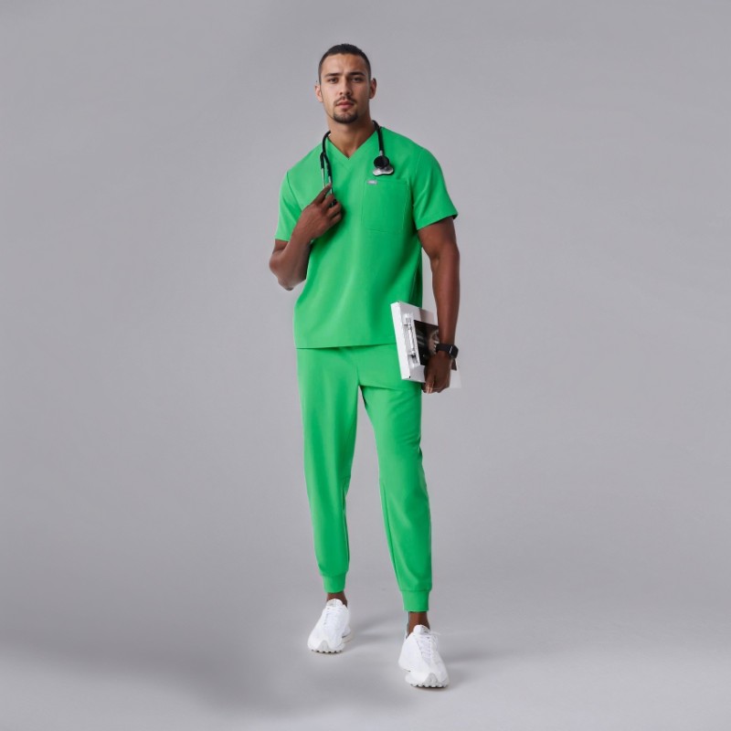 Comfortable Scrub Set For Men With Three Pocket Top And Jogger Pants - Image 6