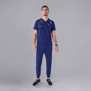 Comfortable Scrub Set For Men With Three Pocket Top And Jogger Pants - Image 5