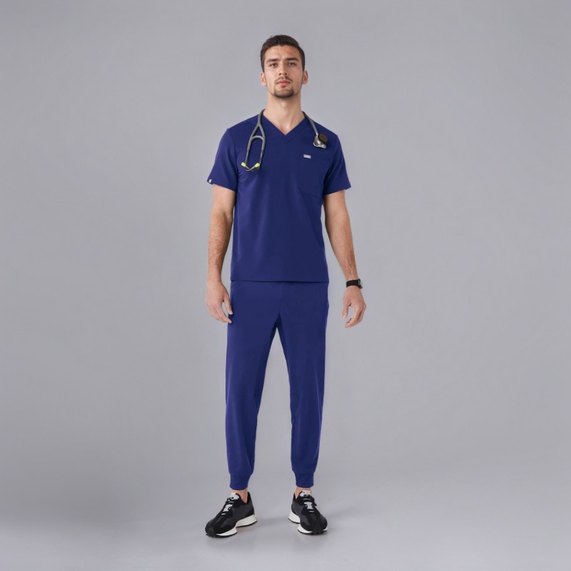 Comfortable Scrub Set For Men With Three Pocket Top And Jogger Pants - Image 5
