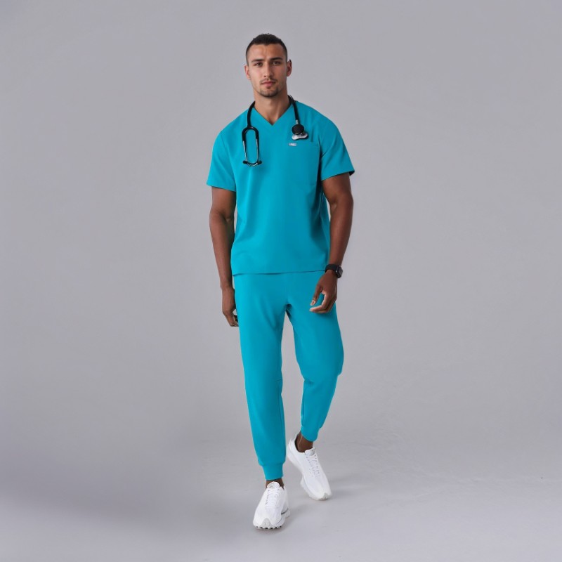 Comfortable Scrub Set For Men With Three Pocket Top And Jogger Pants - Image 10