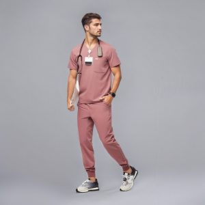 Comfortable Scrub Set For Men With Three Pocket Top And Jogger Pants - Image 9