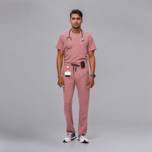 Modern Scrub Set with Multi-Pocket Top and Jogger Pants - Image 8
