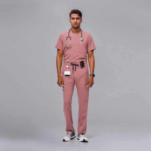 Modern Scrub Set with Multi-Pocket Top and Jogger Pants