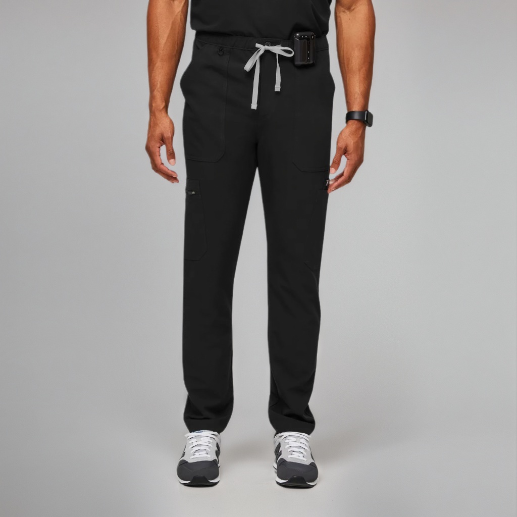 Modern Scrub Set with Multi-Pocket Top and Jogger Pants - Image 4